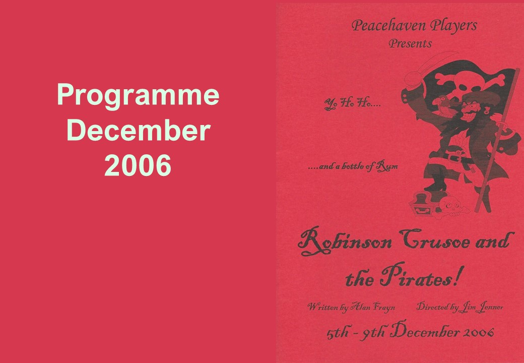 Robinsone Crusoe & the Pirates programme